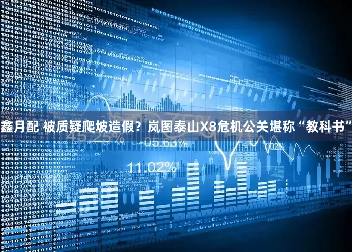 鑫月配 被质疑爬坡造假？岚图泰山X8危机公关堪称“教科书”